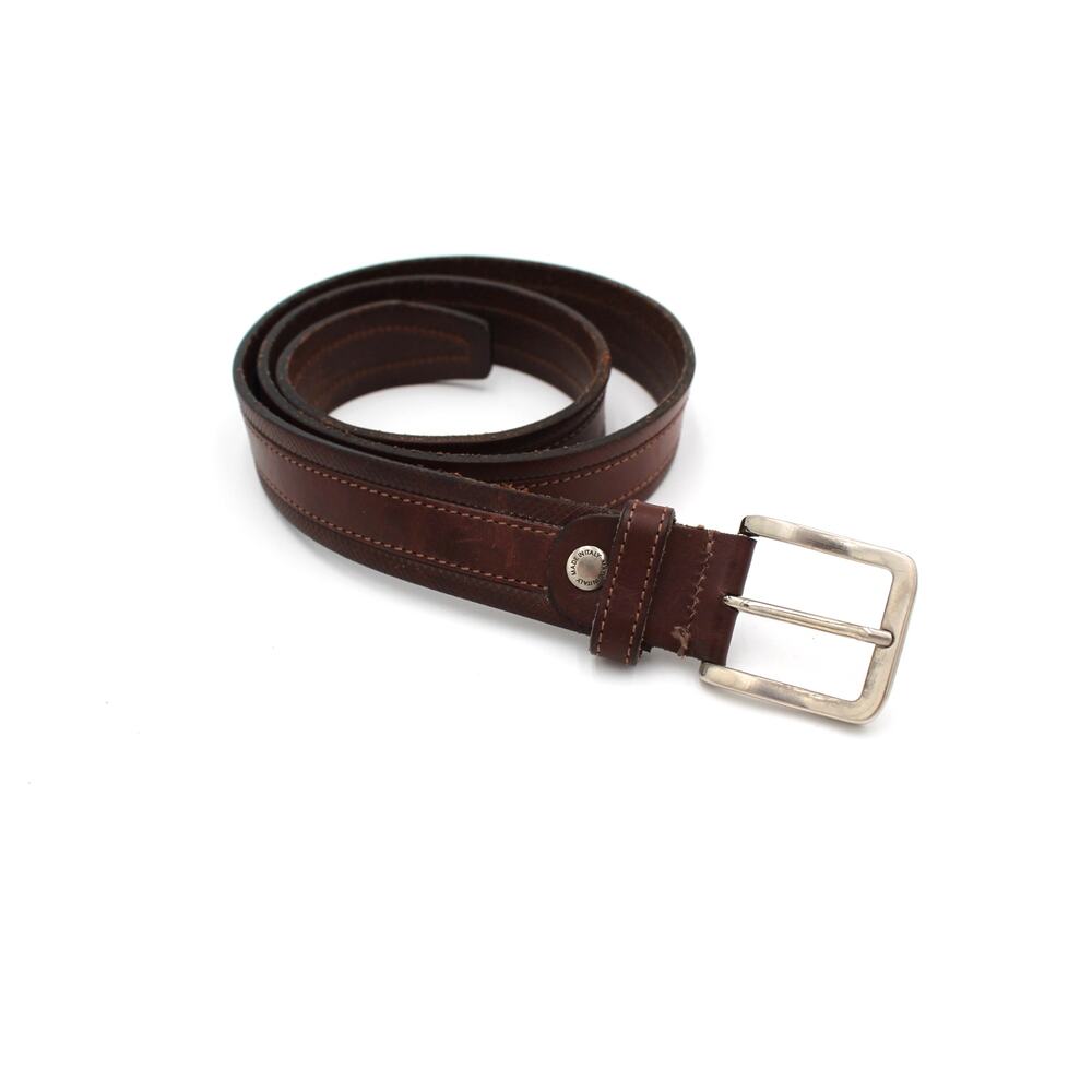 Cinture DAutore Leather Belt Size 36 Brown Made In Italy Genuine Leather Classic